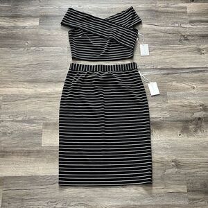 NWT 1. State Striped Top and Midi Skirt Set Size Medium Large‎